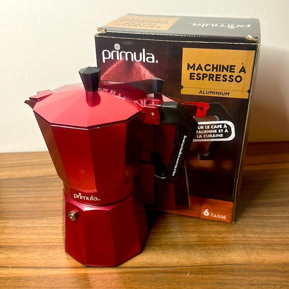 Primula Kitchen Primula Red Classic 6 Cup Expresso Moka Pot For